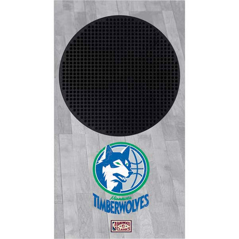 NBA Minnesota Timberwolves Hardwood Classics Xbox Series S Console Skin